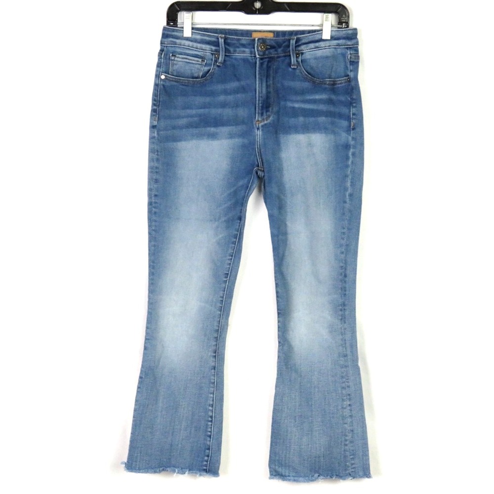 DRIFTWOOD Stretch High Rise ROXY Frayed‎ Hem Cropped Denim Jeans Women's 27